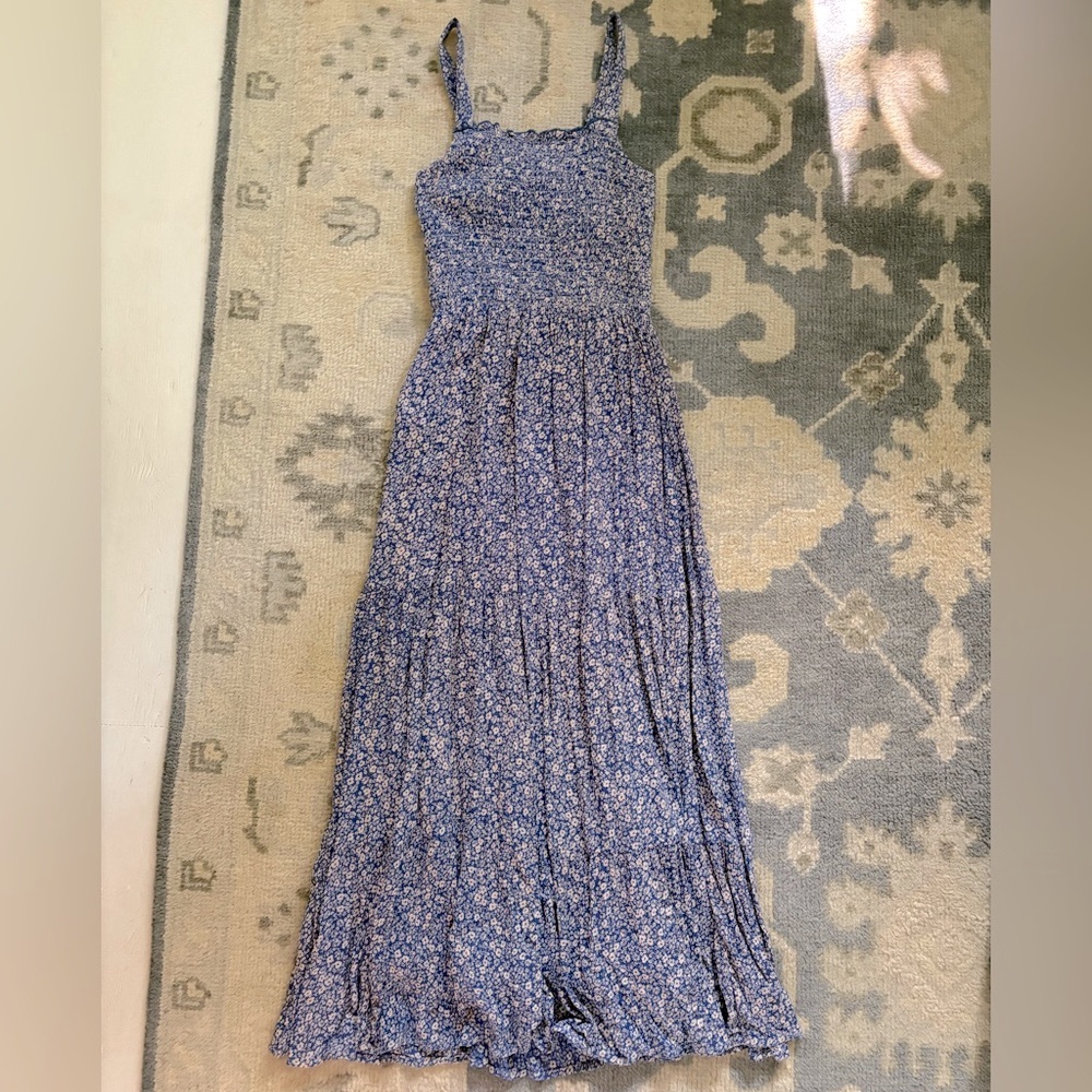 Floral Blue Maxi Dress